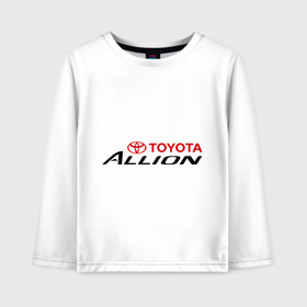 Детский лонгслив хлопок с принтом Toyota Allion в Кировске, 100% хлопок | круглый вырез горловины, полуприлегающий силуэт, длина до линии бедер | allion | toyota | аллион | тойота