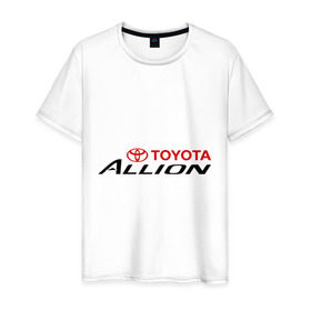 Мужская футболка хлопок с принтом Toyota Allion в Кировске, 100% хлопок | прямой крой, круглый вырез горловины, длина до линии бедер, слегка спущенное плечо. | allion | toyota | аллион | тойота