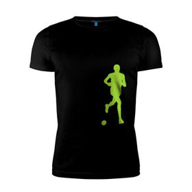 Мужская футболка премиум с принтом Рожден для бега в Кировске, 92% хлопок, 8% лайкра | приталенный силуэт, круглый вырез ворота, длина до линии бедра, короткий рукав | born to run | run | бегать | рожден | рожден бежать