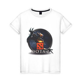 Женская футболка хлопок с принтом Shadow Fiend Dota 2 в Кировске, 100% хлопок | прямой крой, круглый вырез горловины, длина до линии бедер, слегка спущенное плечо | dota | dota2 | shadow fiend | дота | дота2