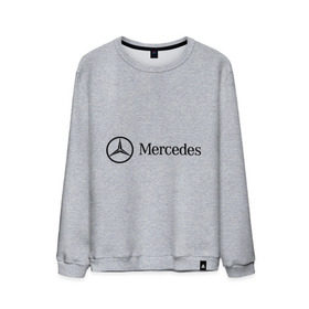 Мужской свитшот хлопок с принтом Mercedes Logo в Кировске, 100% хлопок |  | logo | mercedes