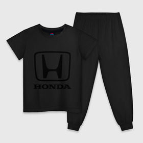 Детская пижама хлопок с принтом Honda logo в Кировске, 100% хлопок |  брюки и футболка прямого кроя, без карманов, на брюках мягкая резинка на поясе и по низу штанин
 | honda | logo | motor | лого | хонда