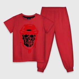 Детская пижама хлопок с принтом Мертвый хоккеист в Кировске, 100% хлопок |  брюки и футболка прямого кроя, без карманов, на брюках мягкая резинка на поясе и по низу штанин
 | Тематика изображения на принте: скелет