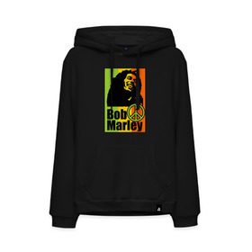 Мужская толстовка хлопок с принтом Bob Marley в Кировске, френч-терри, мягкий теплый начес внутри (100% хлопок) | карман-кенгуру, эластичные манжеты и нижняя кромка, капюшон с подкладом и шнурком | bob marley | боб марли
