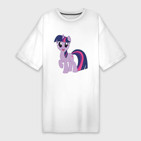 Платье-футболка хлопок с принтом Пони Сумеречная Искорка в Кировске,  |  | my little pony | искорка | мой маленький пони | пони | сумеречная