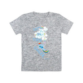 Детская футболка хлопок с принтом Rainbow Dash Let`s Do This в Кировске, 100% хлопок | круглый вырез горловины, полуприлегающий силуэт, длина до линии бедер | Тематика изображения на принте: 