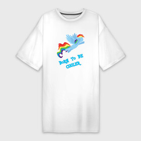 Платье-футболка хлопок с принтом Rainbow Dash в Кировске,  |  | 