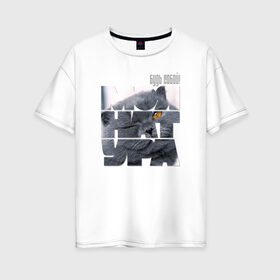 Женская футболка хлопок Oversize с принтом Босс в Кировске, 100% хлопок | свободный крой, круглый ворот, спущенный рукав, длина до линии бедер
 | 