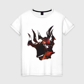 Женская футболка хлопок с принтом Shadow Fiend в Кировске, 100% хлопок | прямой крой, круглый вырез горловины, длина до линии бедер, слегка спущенное плечо | dota | dota2 | shadow fiend | дота | дота2