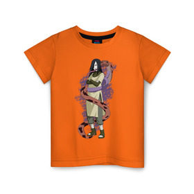 Детская футболка хлопок с принтом Орочимару в Кировске, 100% хлопок | круглый вырез горловины, полуприлегающий силуэт, длина до линии бедер | дзютсу | змея | орочимару