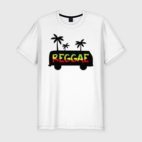Мужская футболка премиум с принтом Reggae в Кировске, 92% хлопок, 8% лайкра | приталенный силуэт, круглый вырез ворота, длина до линии бедра, короткий рукав | reggae | регги | рэгги