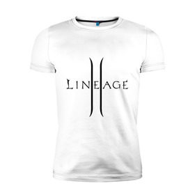 Мужская футболка премиум с принтом Lineage logo в Кировске, 92% хлопок, 8% лайкра | приталенный силуэт, круглый вырез ворота, длина до линии бедра, короткий рукав | lineage | logo | игра | логотип