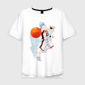 Мужская футболка хлопок Oversize с принтом Kuroko no Basket в Кировске, 100% хлопок | свободный крой, круглый ворот, “спинка” длиннее передней части | 
