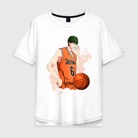 Мужская футболка хлопок Oversize с принтом Kuroko no Basket в Кировске, 100% хлопок | свободный крой, круглый ворот, “спинка” длиннее передней части | kuroko no basket | аниме | баскетбол