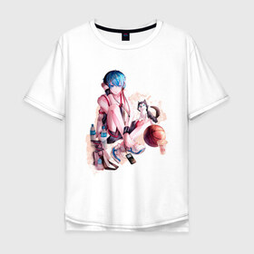 Мужская футболка хлопок Oversize с принтом Kuroko no Basket в Кировске, 100% хлопок | свободный крой, круглый ворот, “спинка” длиннее передней части | kuroko no basket | аниме | баскетбол