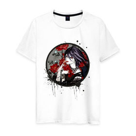 Мужская футболка хлопок с принтом Риза в Кировске, 100% хлопок | прямой крой, круглый вырез горловины, длина до линии бедер, слегка спущенное плечо. | tokyo ghoul | токийский гуль