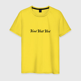 Мужская футболка хлопок с принтом Veni Vidi Vici в Кировске, 100% хлопок | прямой крой, круглый вырез горловины, длина до линии бедер, слегка спущенное плечо. | Тематика изображения на принте: zyzz | азиз | зиз