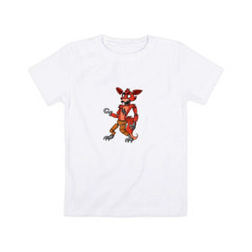 Детская футболка хлопок с принтом Foxy в Кировске, 100% хлопок | круглый вырез горловины, полуприлегающий силуэт, длина до линии бедер | 