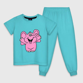Детская пижама хлопок с принтом Розовый слон в Кировске, 100% хлопок |  брюки и футболка прямого кроя, без карманов, на брюках мягкая резинка на поясе и по низу штанин
 | Тематика изображения на принте: слон
