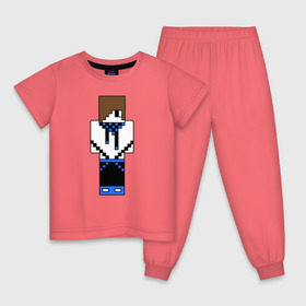 Детская пижама хлопок с принтом Лололошка майнкрафт в Кировске, 100% хлопок |  брюки и футболка прямого кроя, без карманов, на брюках мягкая резинка на поясе и по низу штанин
 | лололошка