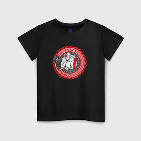 Детская футболка хлопок с принтом Спартанцы в Кировске, 100% хлопок | круглый вырез горловины, полуприлегающий силуэт, длина до линии бедер | Тематика изображения на принте: спарта