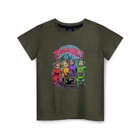 Детская футболка хлопок с принтом Зомбопузики в Кировске, 100% хлопок | круглый вырез горловины, полуприлегающий силуэт, длина до линии бедер | зомби