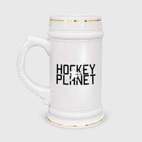 Кружка пивная с принтом Hockey в Кировске,  керамика (Материал выдерживает высокую температуру, стоит избегать резкого перепада температур) |  объем 630 мл | hockey | нхл