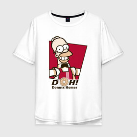 Мужская футболка хлопок Oversize с принтом Doh в Кировске, 100% хлопок | свободный крой, круглый ворот, “спинка” длиннее передней части | gomer | homer | симпсонs | симпсоны