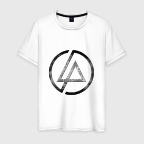 Мужская футболка хлопок с принтом Linkin Park в Кировске, 100% хлопок | прямой крой, круглый вырез горловины, длина до линии бедер, слегка спущенное плечо. | 