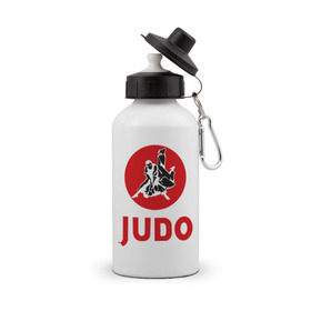 Бутылка спортивная с принтом Judo в Кировске, металл | емкость — 500 мл, в комплекте две пластиковые крышки и карабин для крепления | дзюдо