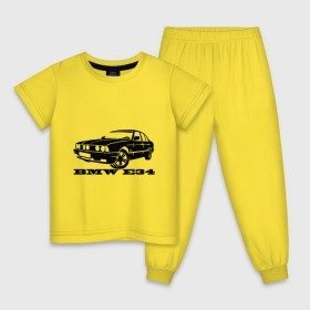 Детская пижама хлопок с принтом BMW e34 5 series в Кировске, 100% хлопок |  брюки и футболка прямого кроя, без карманов, на брюках мягкая резинка на поясе и по низу штанин
 | Тематика изображения на принте: bmw | e34 | бмв