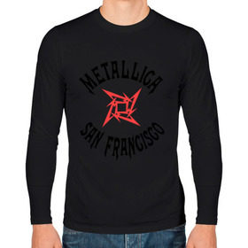 Мужской лонгслив хлопок с принтом Metallica (San Francisco) в Кировске, 100% хлопок |  | metallica | san francisco