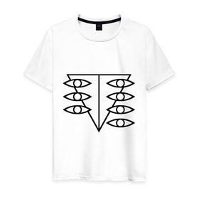 Мужская футболка хлопок с принтом Евангелион в Кировске, 100% хлопок | прямой крой, круглый вырез горловины, длина до линии бедер, слегка спущенное плечо. | аниме | евангелион