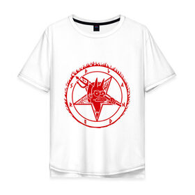 Мужская футболка хлопок Oversize с принтом Фландерс в Кировске, 100% хлопок | свободный крой, круглый ворот, “спинка” длиннее передней части | пентаграмма