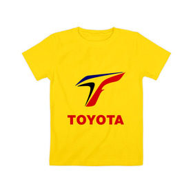 Детская футболка хлопок с принтом Тойота в Кировске, 100% хлопок | круглый вырез горловины, полуприлегающий силуэт, длина до линии бедер | авто | автомобилистам | водителям | машина | тачка | тойота