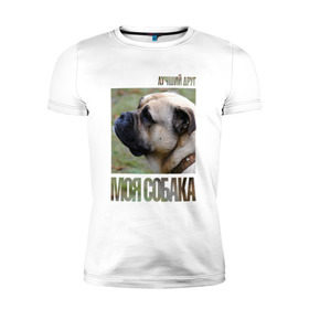 Мужская футболка премиум с принтом Кадебо (Ка Де Бо) в Кировске, 92% хлопок, 8% лайкра | приталенный силуэт, круглый вырез ворота, длина до линии бедра, короткий рукав | drug | ка де бо | кадебо | порода | собака