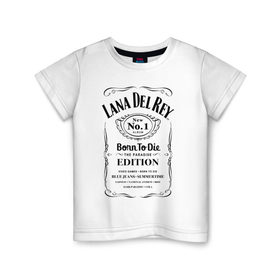 Детская футболка хлопок с принтом Lana Del Ray в Кировске, 100% хлопок | круглый вырез горловины, полуприлегающий силуэт, длина до линии бедер | Тематика изображения на принте: lana del ray born to die