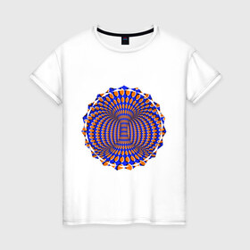 Женская футболка хлопок с принтом Оптическая иллюзия в Кировске, 100% хлопок | прямой крой, круглый вырез горловины, длина до линии бедер, слегка спущенное плечо | восприятие | иллюзия | оптическая иллюзия