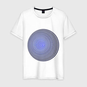 Мужская футболка хлопок с принтом Вмятина в Кировске, 100% хлопок | прямой крой, круглый вырез горловины, длина до линии бедер, слегка спущенное плечо. | вмятина | восприятие | иллюзии | мозг | обман зрения | оптическая | цвет