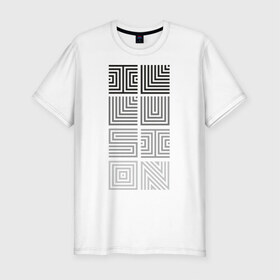 Мужская футболка премиум с принтом Illusion grey в Кировске, 92% хлопок, 8% лайкра | приталенный силуэт, круглый вырез ворота, длина до линии бедра, короткий рукав | восприятие | иллюзии | мозг | обман зрения | оптическая | цвет