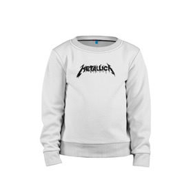 Детский свитшот хлопок с принтом Metallica painted logo в Кировске, 100% хлопок | круглый вырез горловины, эластичные манжеты, пояс и воротник | металлика