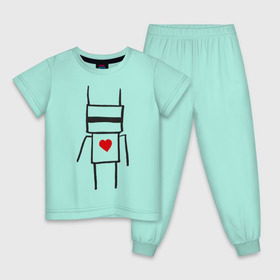 Детская пижама хлопок с принтом Chappie в Кировске, 100% хлопок |  брюки и футболка прямого кроя, без карманов, на брюках мягкая резинка на поясе и по низу штанин
 | Тематика изображения на принте: die antwoord