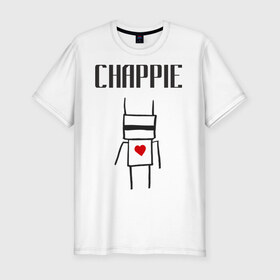 Мужская футболка премиум с принтом Chappie в Кировске, 92% хлопок, 8% лайкра | приталенный силуэт, круглый вырез ворота, длина до линии бедра, короткий рукав | 