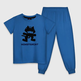 Детская пижама хлопок с принтом Monstercat в Кировске, 100% хлопок |  брюки и футболка прямого кроя, без карманов, на брюках мягкая резинка на поясе и по низу штанин
 | 