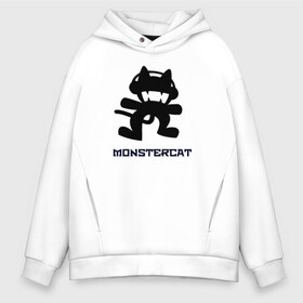 Мужское худи Oversize хлопок с принтом Monstercat в Кировске, френч-терри — 70% хлопок, 30% полиэстер. Мягкий теплый начес внутри —100% хлопок | боковые карманы, эластичные манжеты и нижняя кромка, капюшон на магнитной кнопке | 