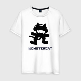 Мужская футболка хлопок с принтом monstercat в Кировске, 100% хлопок | прямой крой, круглый вырез горловины, длина до линии бедер, слегка спущенное плечо. | 