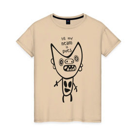 Женская футболка хлопок с принтом Poes в Кировске, 100% хлопок | прямой крой, круглый вырез горловины, длина до линии бедер, слегка спущенное плечо | die antwoord