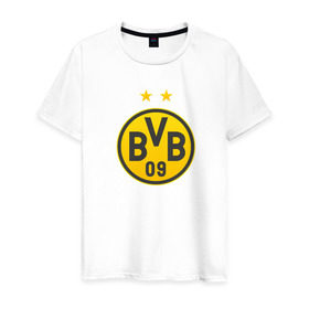 Мужская футболка хлопок с принтом Borussia Dortmund в Кировске, 100% хлопок | прямой крой, круглый вырез горловины, длина до линии бедер, слегка спущенное плечо. | bvb borussia mr marcoreus dortmund borussiado