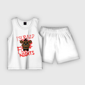 Детская пижама с шортами хлопок с принтом Five Nights At Freddys в Кировске,  |  | five nights at freddys | fnaf | freddy | игры | медведь | мишка | фнаф | фредди