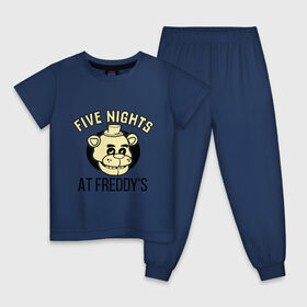 Детская пижама хлопок с принтом Five Nights At Freddys в Кировске, 100% хлопок |  брюки и футболка прямого кроя, без карманов, на брюках мягкая резинка на поясе и по низу штанин
 | five nights at freddys | fnaf | freddy | игры | медведь | мишка | фнаф | фредди